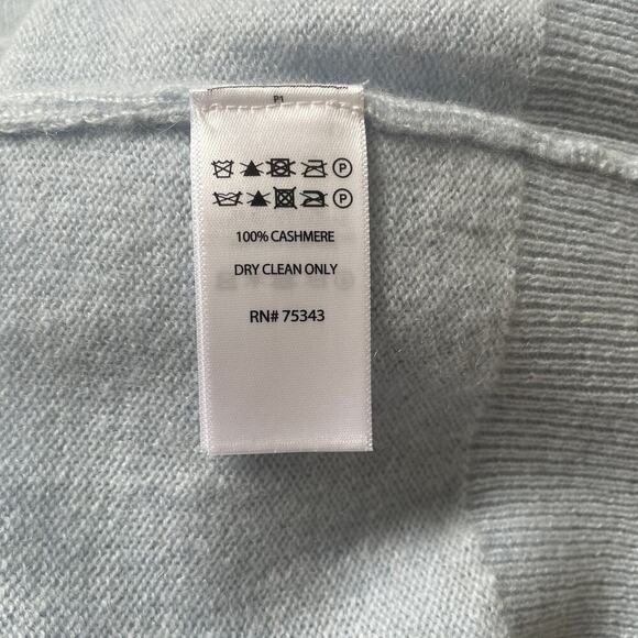 Tahari 100% Cashmere Sweater M | Cloud Blue, NWOT, Quiet Luxury, Vince Vibes - Picture 4 of 5